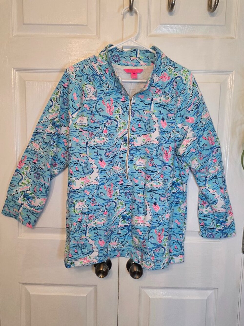Lilly Pulitzer Printed Pullover with Nautical theme  XXL  (Runs small!)